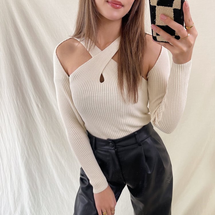 Shaya Crossover Top / Beige