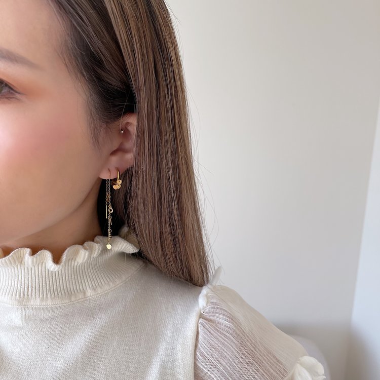 Gold Love Dangle Earrings