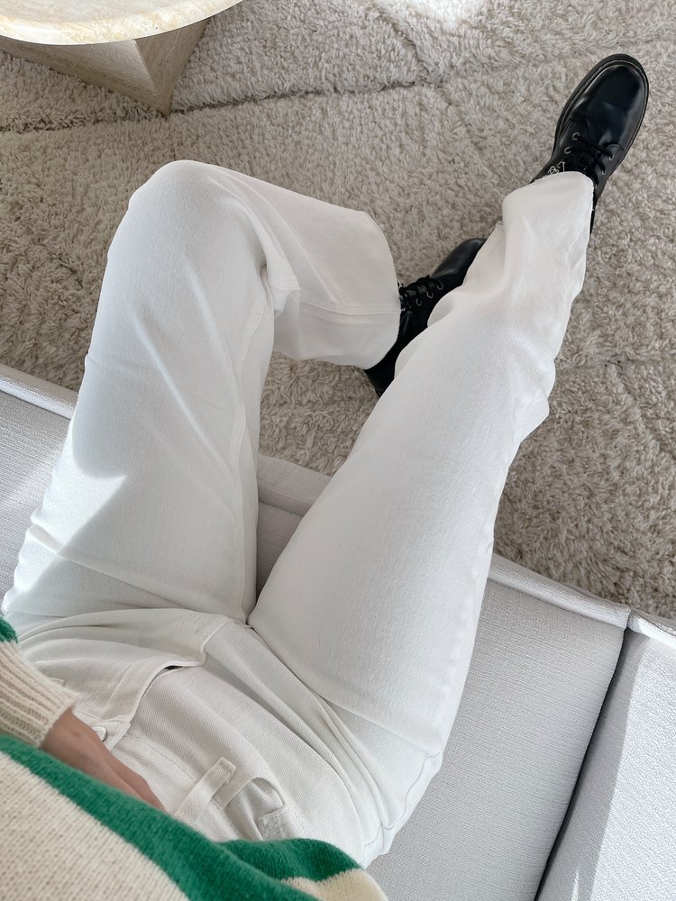 Oona Wide Leg Jeans / White