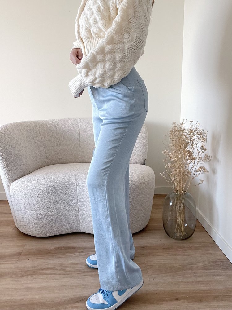 Ninette Silk Trousers / Light Blue