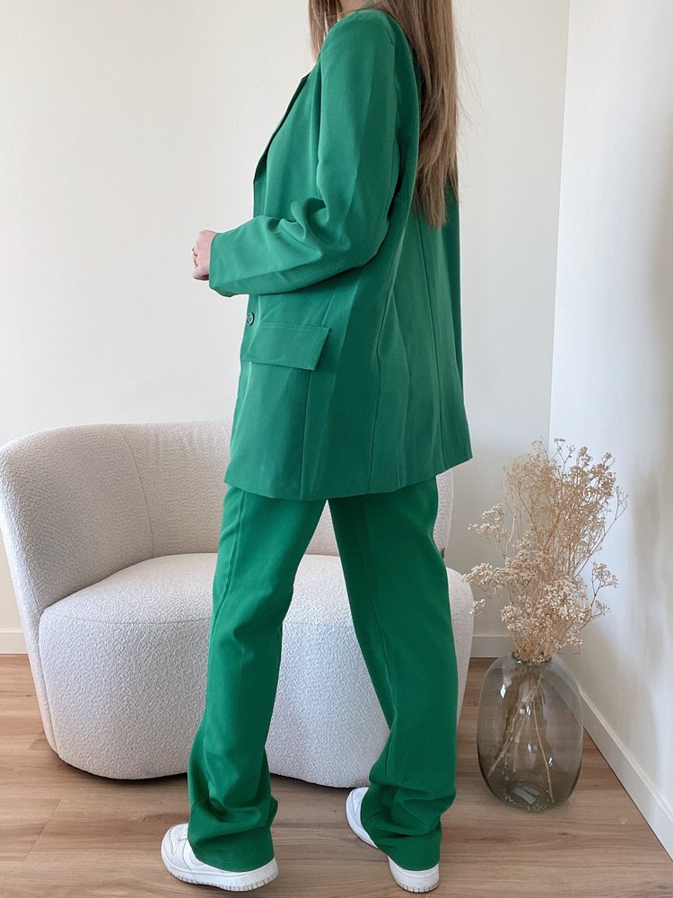 Yris Loose Fit Blazer / Dark Green