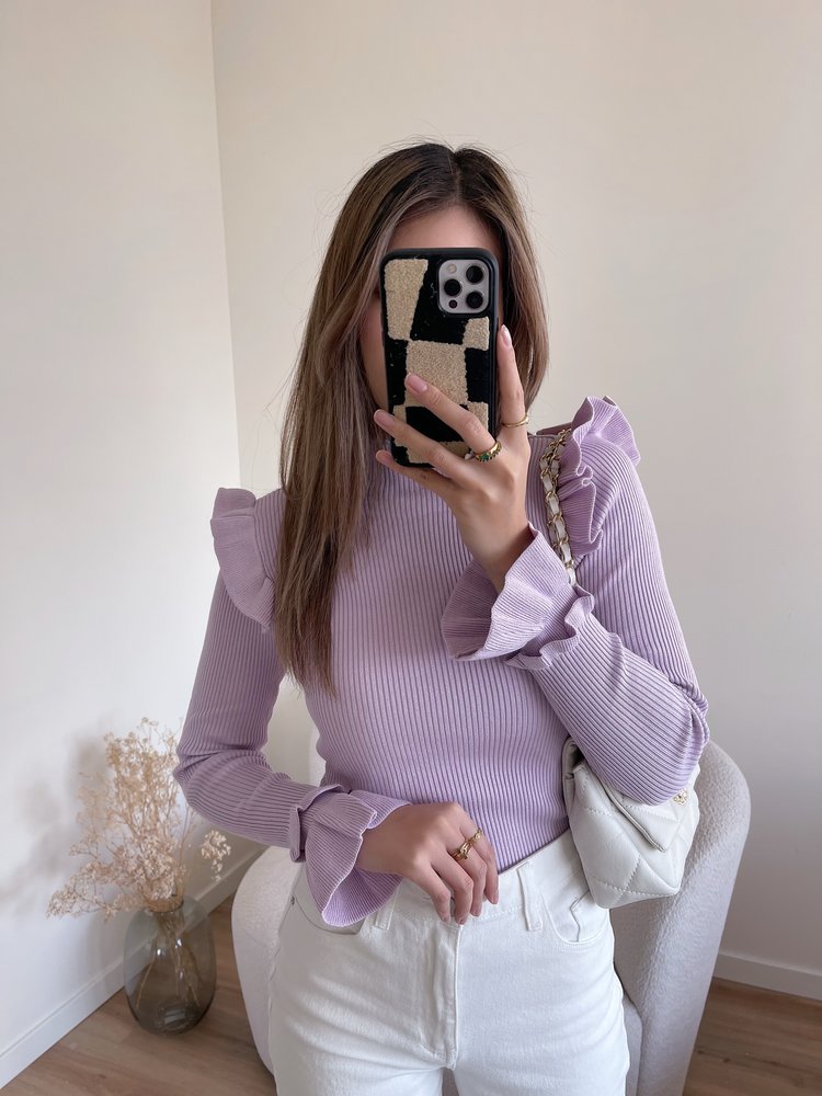 Marisa Ruffle Knit / Lilac
