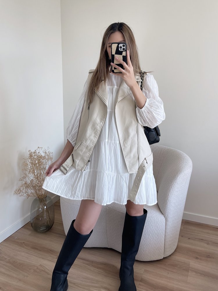 Pomeline Embroidered Dress / White