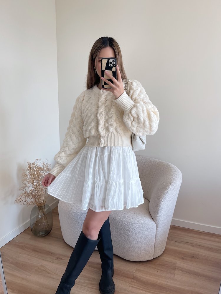 Pomeline Embroidered Dress / White