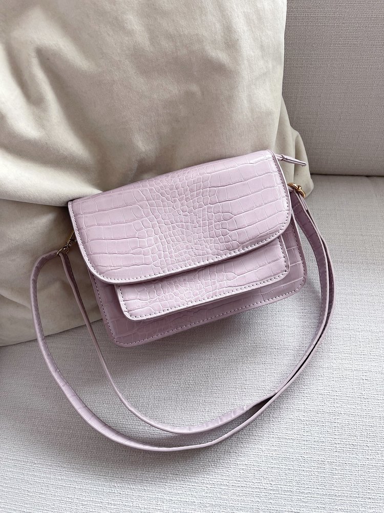 Sage Croco Bag / Lilac