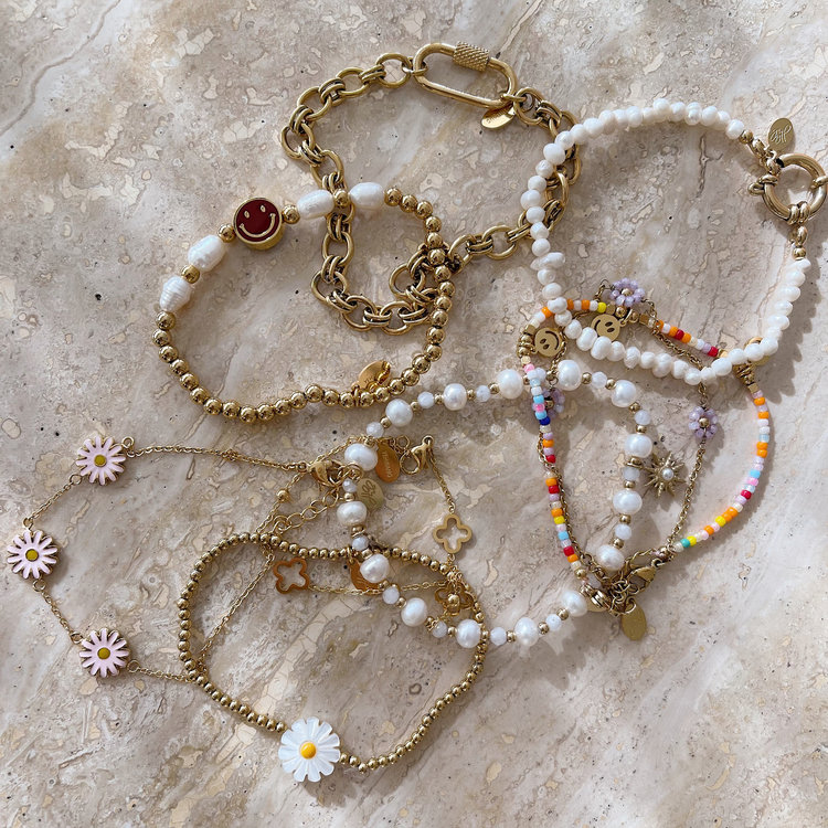 Gold Carabiner Chain Bracelet