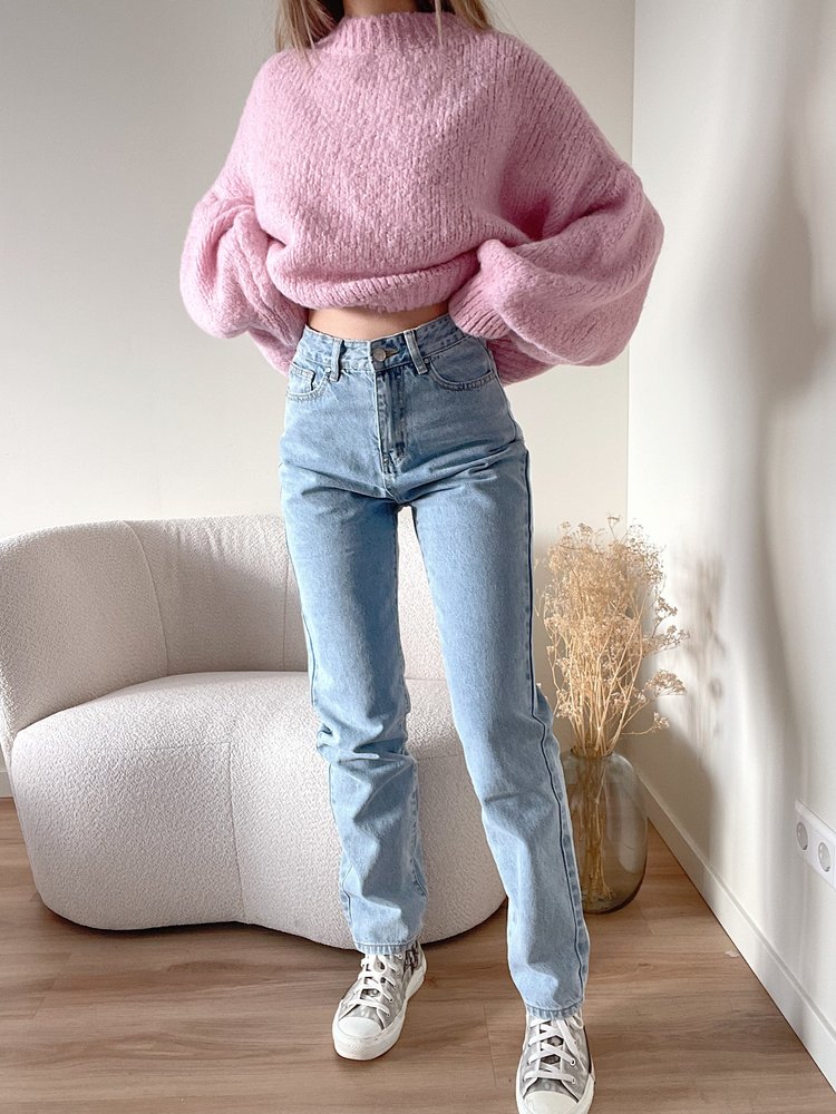 Alix Butterfly Straight Leg Jeans / Blue