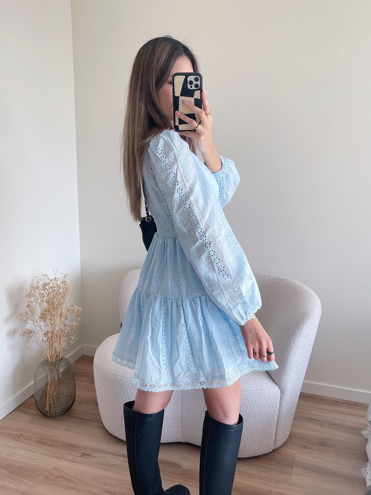 Nimea Embroidered Dress / Blue