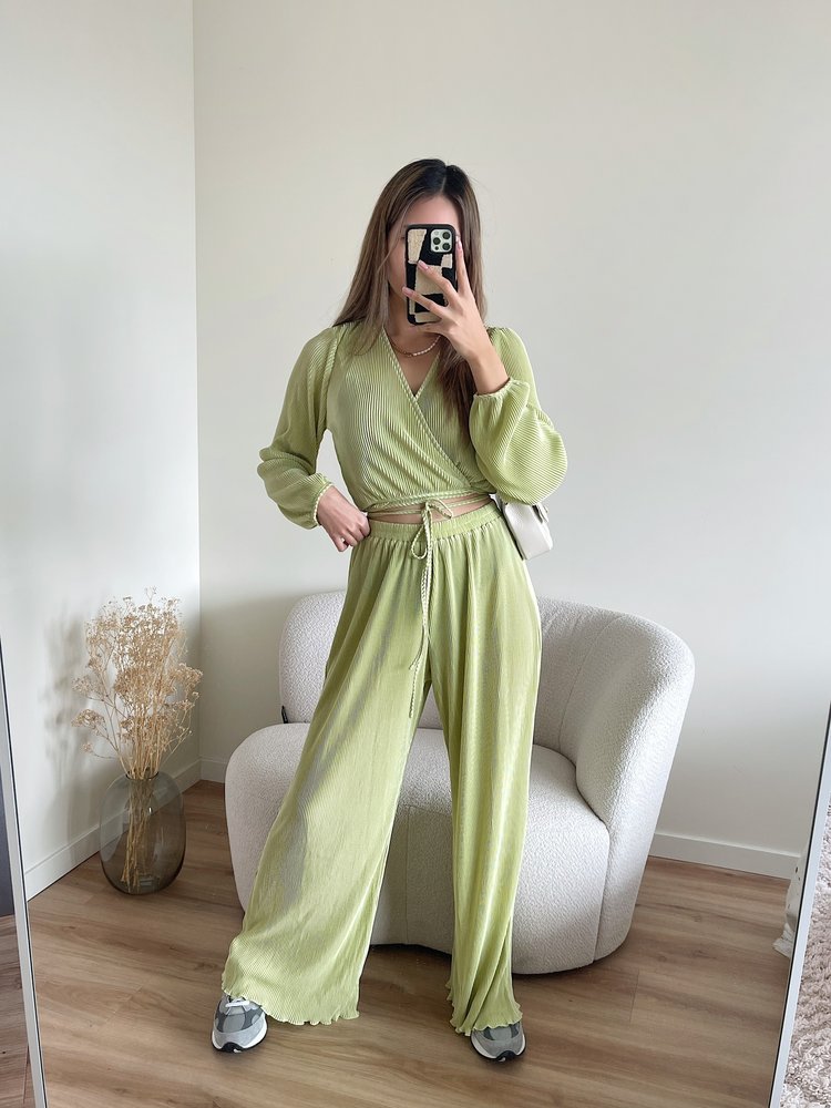 Rimini Pleated Two Piece Set / Green