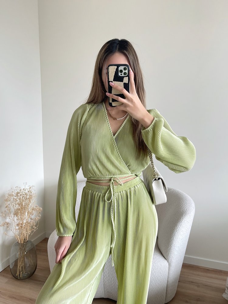 Rimini Pleated Two Piece Set / Green