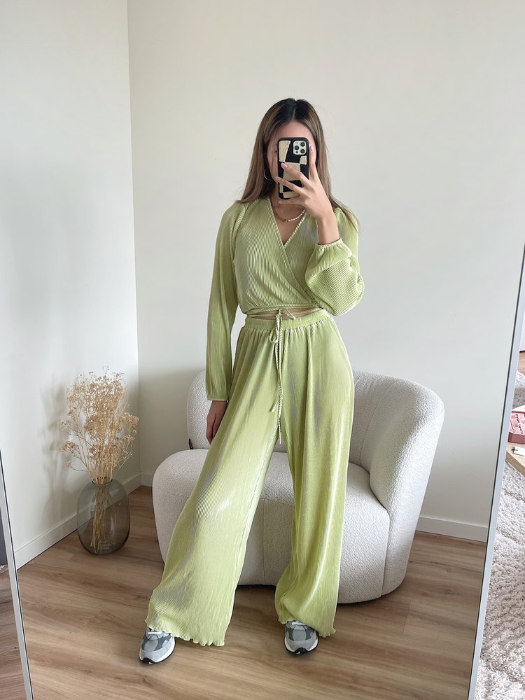 Rimini Pleated Two Piece Set / Green