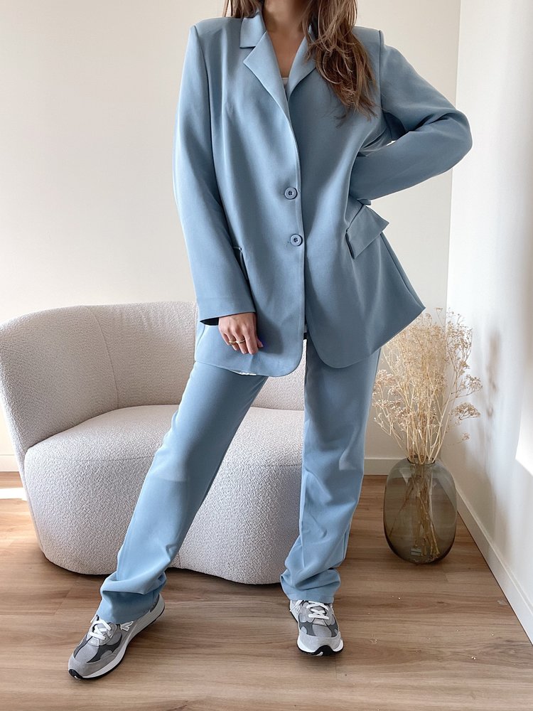 Yris Loose Fit Blazer / Baby Blue