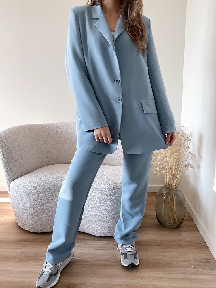 Yris Loose Fit Blazer / Baby Blue