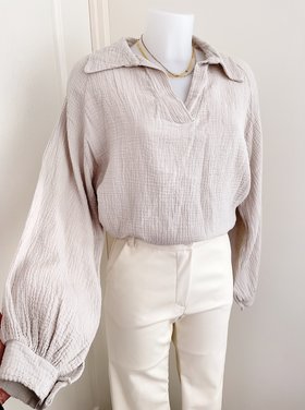 Harlow Oversized Blouse / Beige