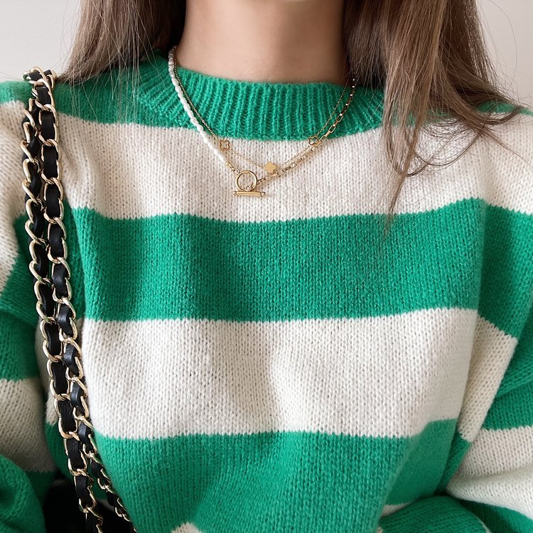 Silver Dainty Clovers Necklace