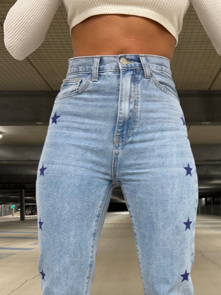 Novah Star Straight Leg Jeans / Blue & Navy