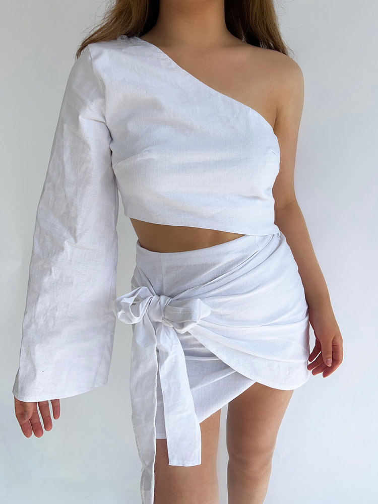 Ferrara Linen Two Piece / White