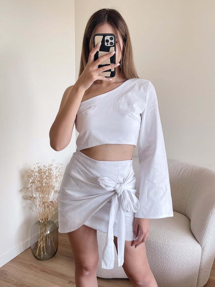 Ferrara Linen Two Piece / White