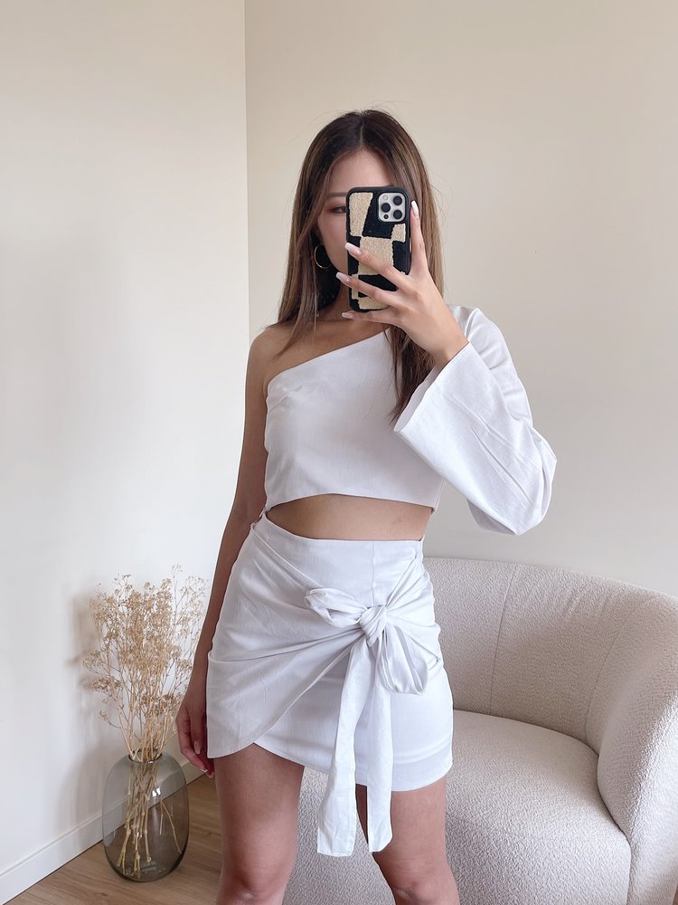 Ferrara Linen Two Piece / White