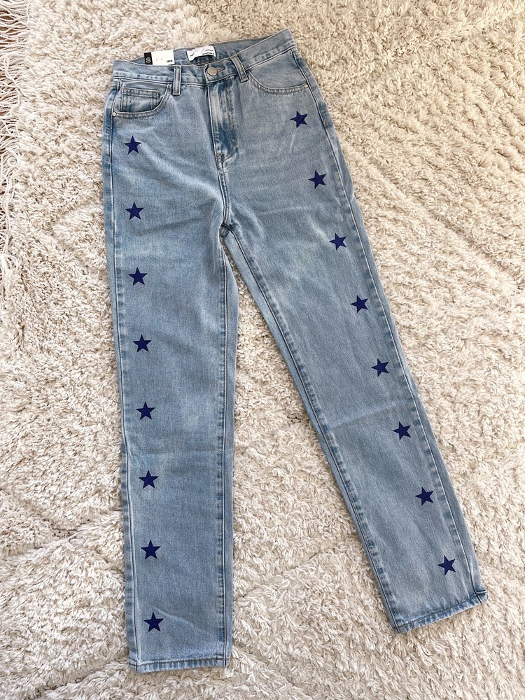 Novah Star Straight Leg Jeans / Blue & Navy
