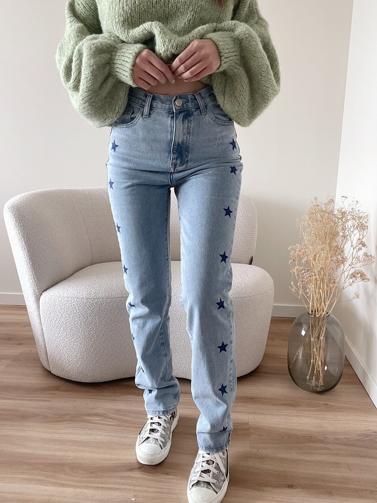 Novah Star Straight Leg Jeans / Blue & Navy