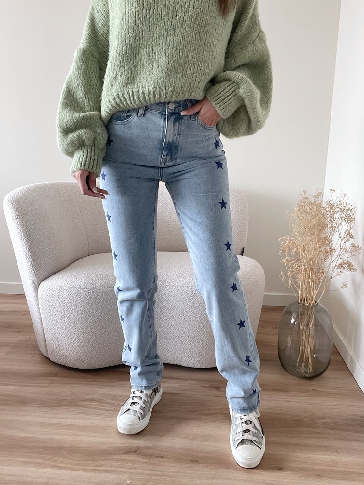 Novah Star Straight Leg Jeans / Blue & Navy