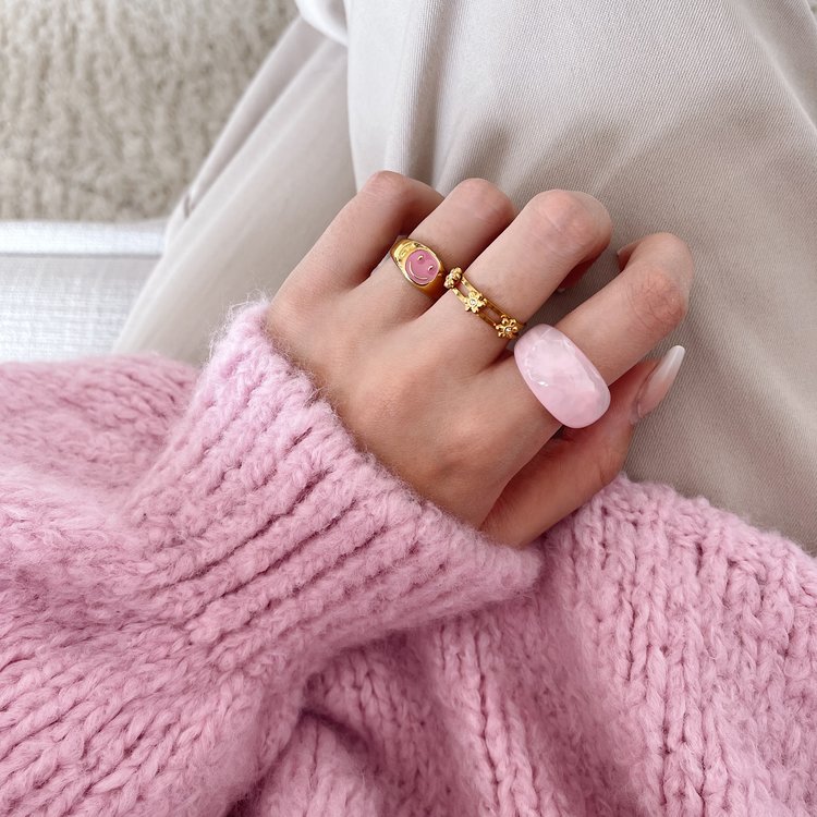 Marble Resin Ring / Pink