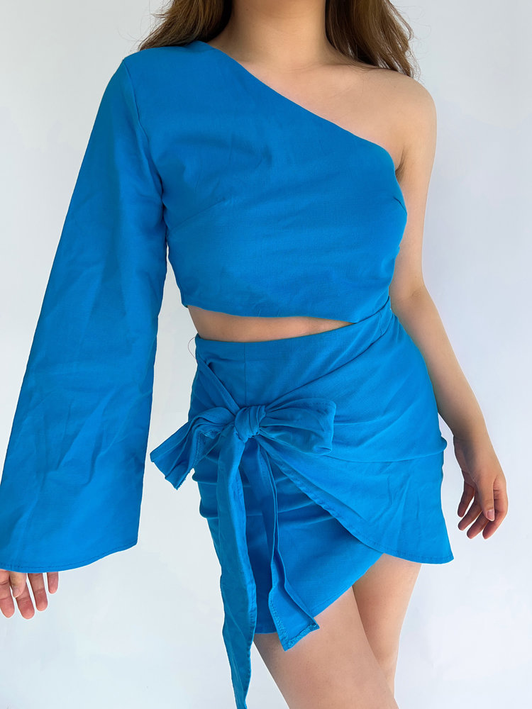Ferrara Linen Two Piece / Blue