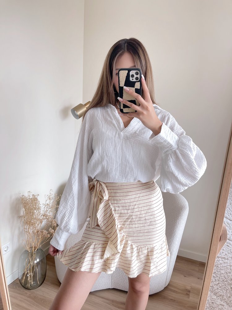 Ruri Striped Skirt / Light Yellow