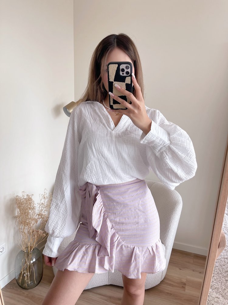 Ruri Striped Skirt / Lilac