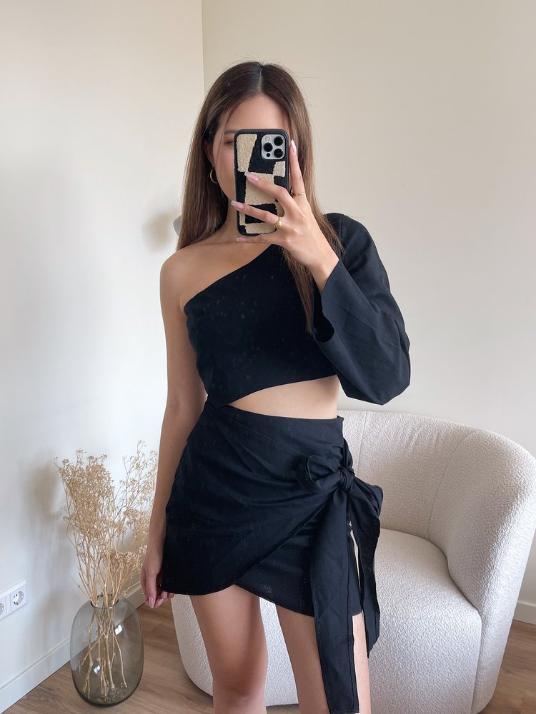 Ferrara Linen Two Piece / Black