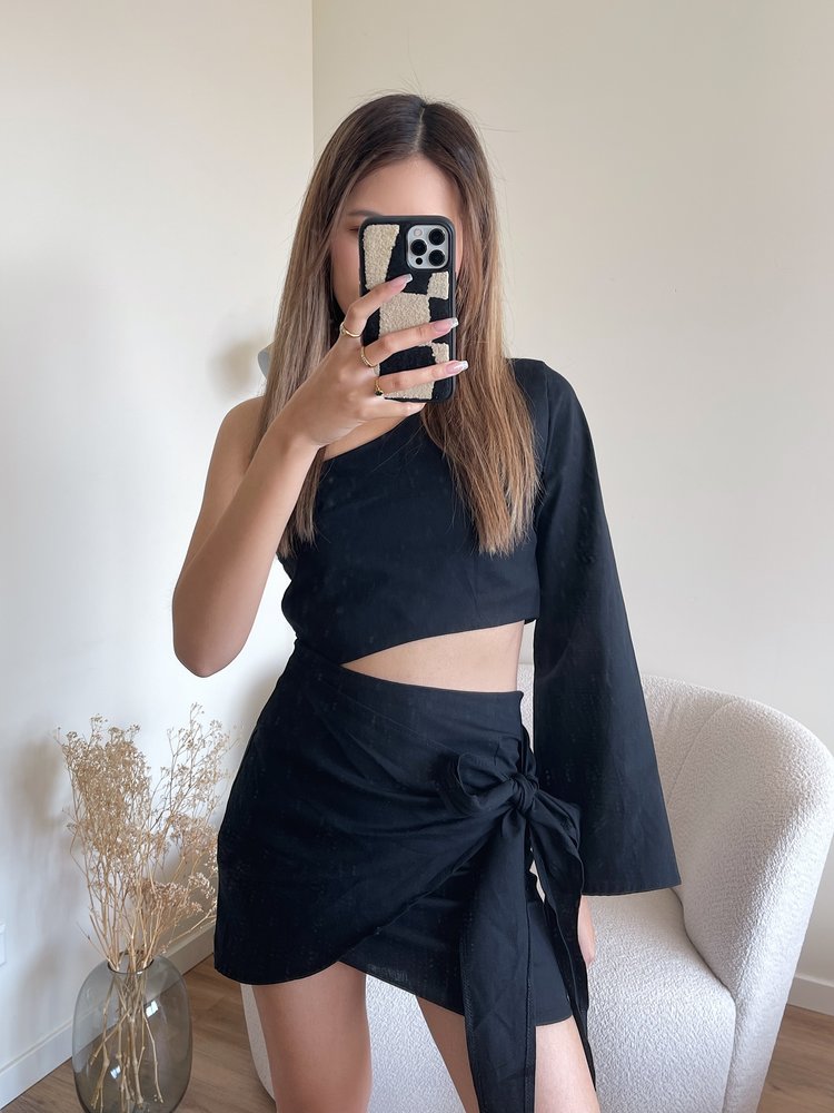 Ferrara Linen Two Piece / Black