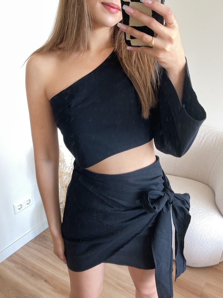 Ferrara Linen Two Piece / Black