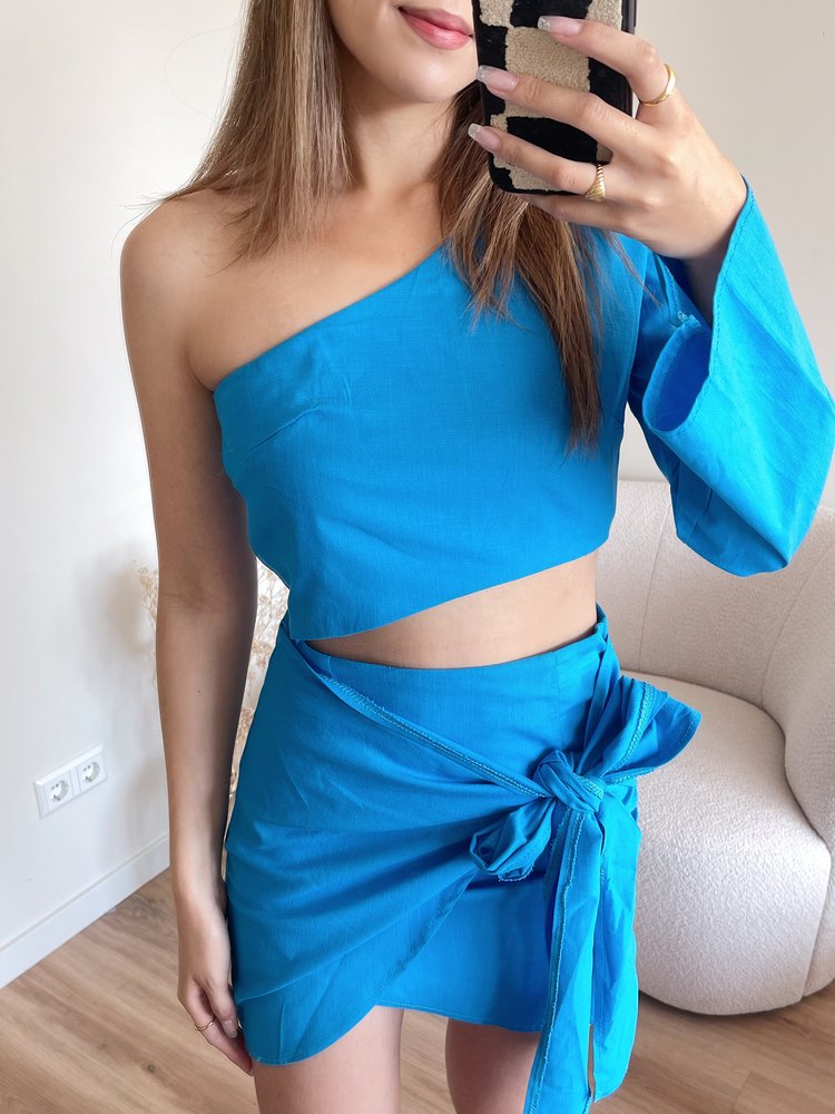 Ferrara Linen Two Piece / Blue