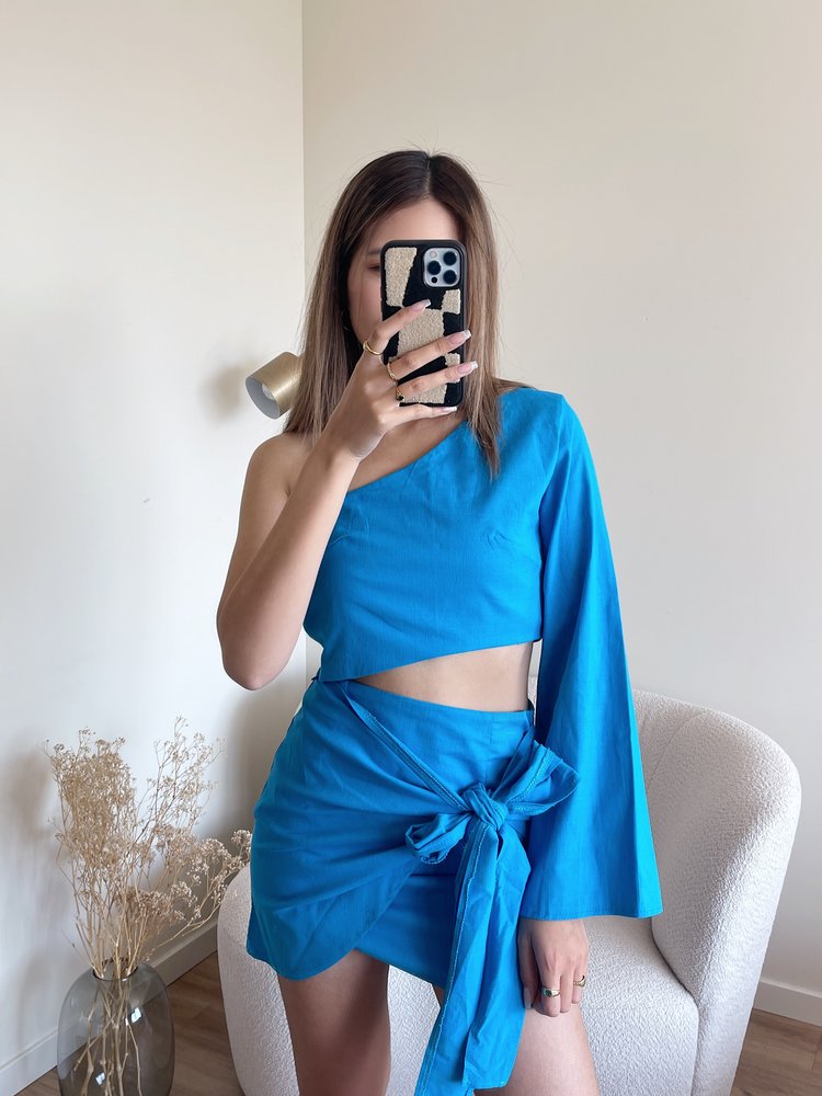 Ferrara Linen Two Piece / Blue