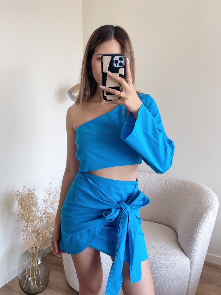 Ferrara Linen Two Piece / Blue