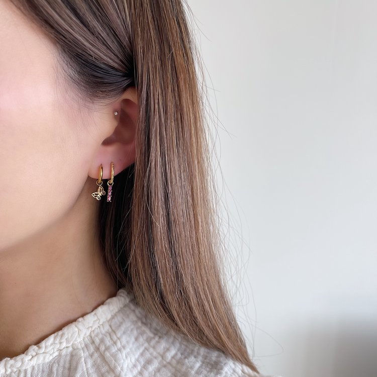 Gold Dainty Butterfly Earrings