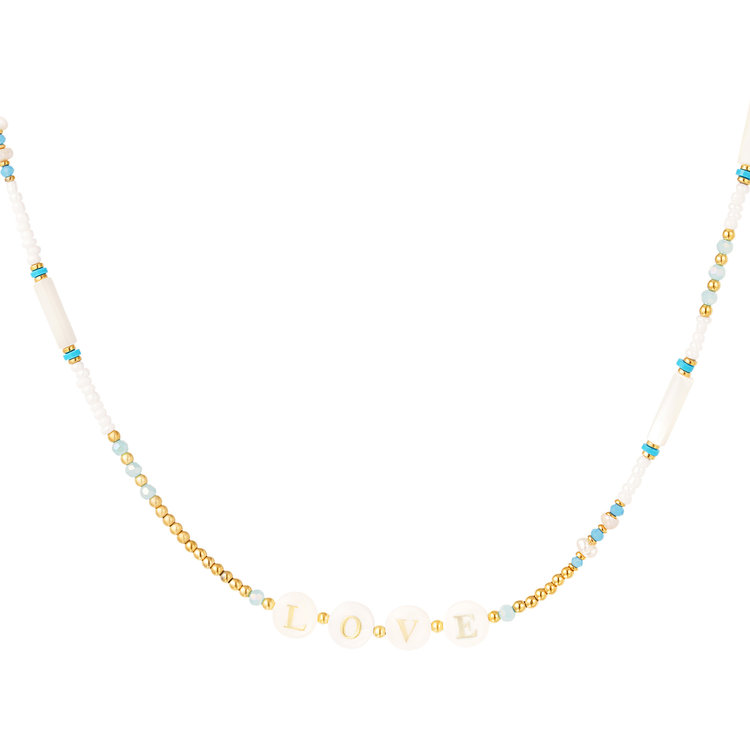 Love Letters Beads Necklace / White