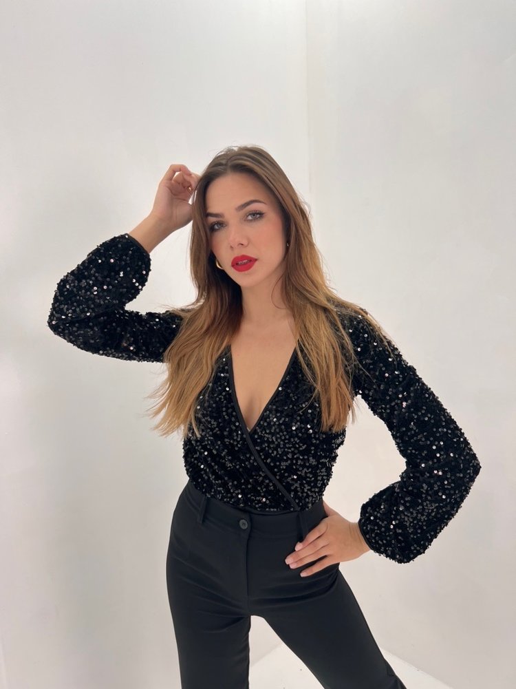 Hanna Sequin Body / Black