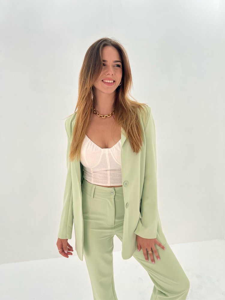 Yris Loose Fit Blazer / Light Green