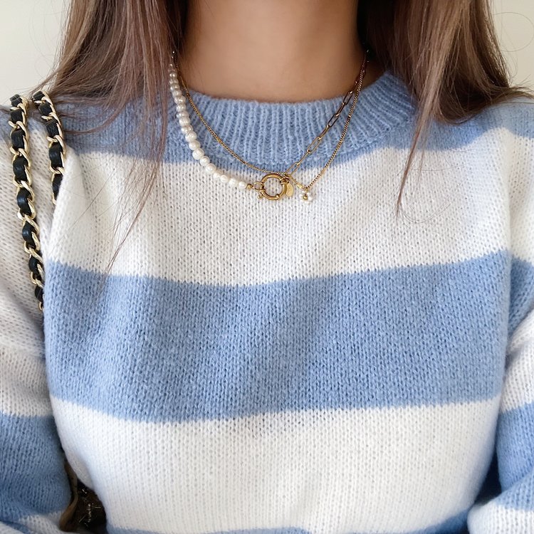 Silver Pearl Flower Necklace