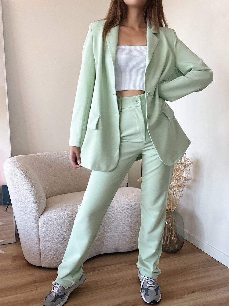 Yris Loose Fit Blazer / Light Green