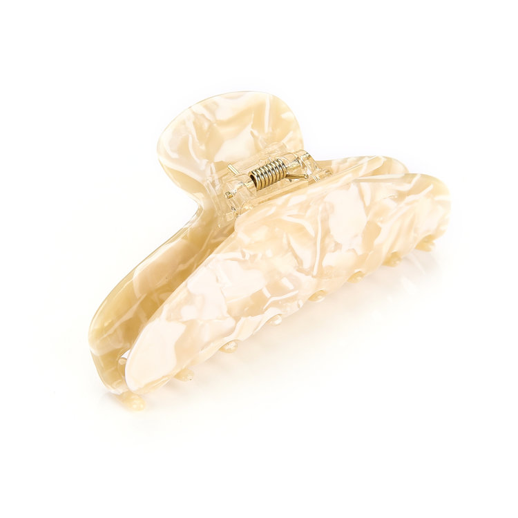 Eri Marble Hair Claw / Beige