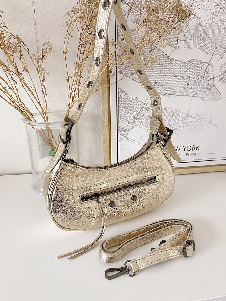 Azula Shoulder Bag / Metallic Gold