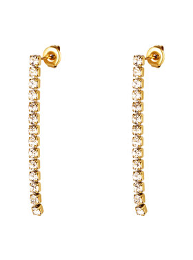 Gold Sparkle Chain Earrings