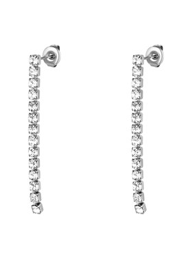 Silver Sparkle Chain Earrings