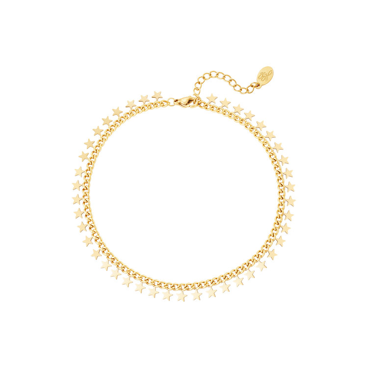 Gold Little Stars Chain Bracelet