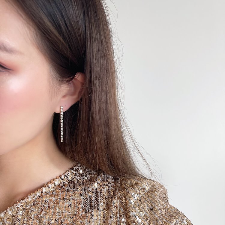 Silver Sparkle Chain Earrings