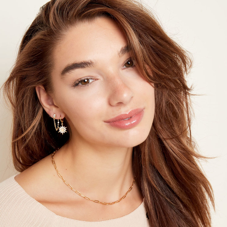 Silver Starburst Sparkle Earrings