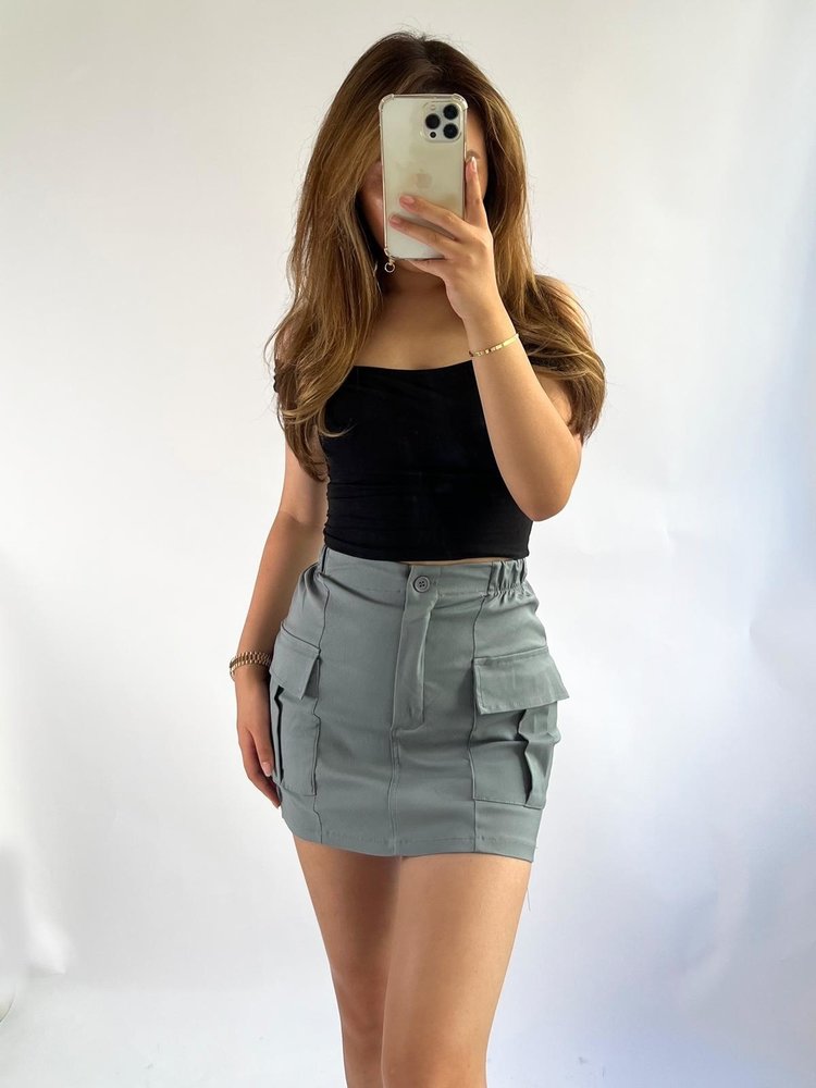 Maye Cargo Skirt / Grey